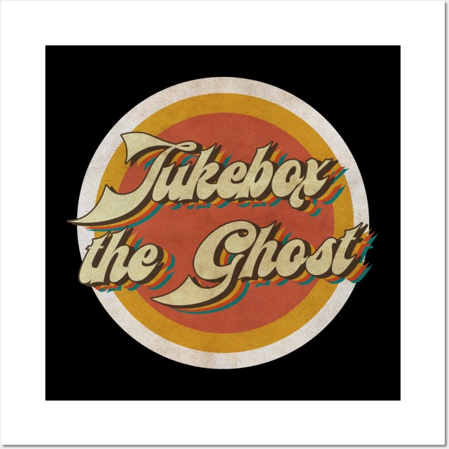 circle vintage Jukebox the Ghost Wall Art by KewanAlasStore
